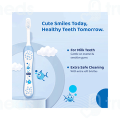 Chicco For Milk Teeth 6-36 Months Extra Soft Blue Kids Toothbrush 1