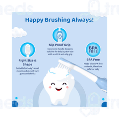Chicco For Milk Teeth 6-36 Months Extra Soft Blue Kids Toothbrush 1