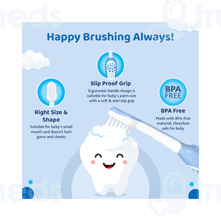 Chicco For Milk Teeth 6-36 Months Extra Soft Blue Kids Toothbrush 1