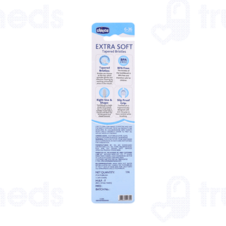 Chicco For Milk Teeth 6-36 Months Extra Soft Blue Kids Toothbrush 1