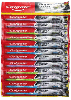 Colgate Super Flexi Charcoal Soft Toothbrush 10 + 2 Free Colgate Super Flexi Charcoal Soft Toothbrush 10 + 2 Free