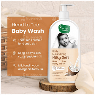 Mother Sparsh Daily Moisturizing Milky Soft Head To Toe Baby Wash 400ml