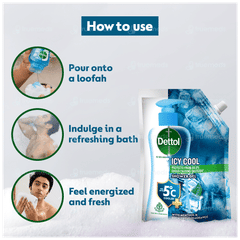 Dettol Icy Cool Refill Shower Gel 450ml