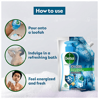 Dettol Icy Cool Refill Shower Gel 450ml