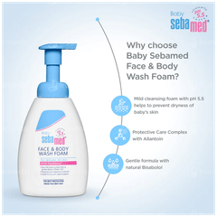 Sebamed Baby Face & Body Wash Foam 400ml