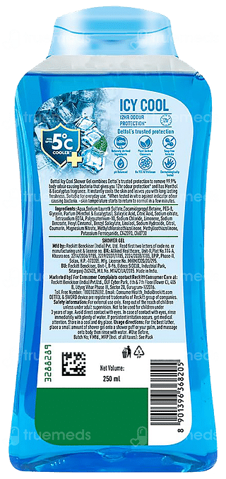 Dettol Icy Cool Bottle Shower Gel 250ml