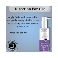 Dermistry Anti Acne Backne Breakouts Salicylic Acid Body Wash 200ml