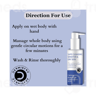Dermistry Sensitive & Dry Skin Calming Body Wash 200ml