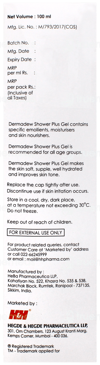 Dermadew Shower Plus Gel 100ml