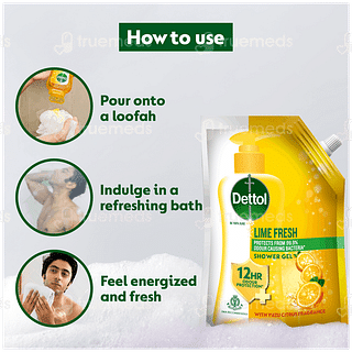 Dettol Lime Fresh 450ml Pack Of 2 Refill Shower Gel