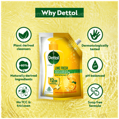 Dettol Lime Fresh 450ml Pack Of 2 Refill Shower Gel