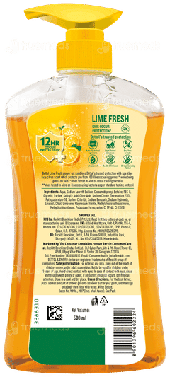 Dettol Lime Fresh 500ml Pack Of 2 Pump Shower Gel