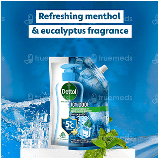 Dettol Icy Cool 450ml Pack Of 2 Refill Shower Gel