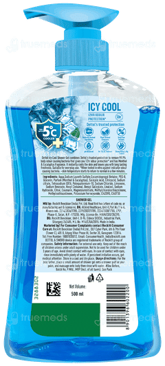 Dettol Icy Cool 500ml Pack Of 2 Pump Shower Gel