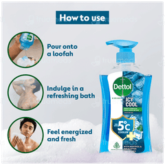 Dettol Icy Cool 500ml Pack Of 2 Pump Shower Gel