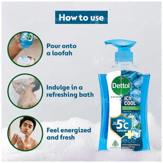 Dettol Icy Cool 500ml Pack Of 2 Pump Shower Gel