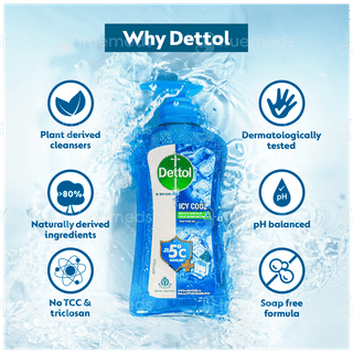 Dettol Icy Cool 500ml Pack Of 2 Pump Shower Gel