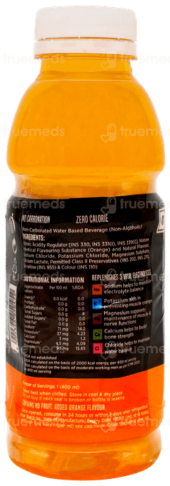Enerzal Zero Orange Flavour Hydration Drink 400ml