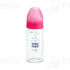 Mee Mee Premium Glass Pink 120ml Feeding Bottle 1