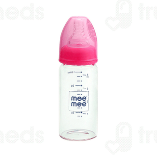 Mee Mee Premium Glass Pink 120ml Feeding Bottle 1