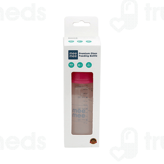 Mee Mee Premium Glass Pink 120ml Feeding Bottle 1
