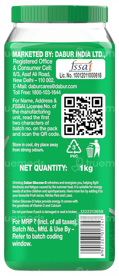 Dabur Glucose D Jar 1Kg Dabur Glucose D Jar 1Kg