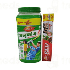 Dabur Glucose D 1kg With Dabur Red Toothpaste 200gm Free Dabur Glucose D 1kg With Dabur Red Toothpaste 200gm Free