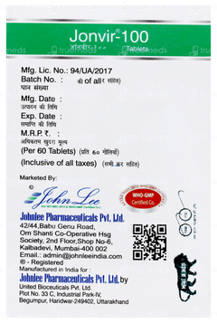 Jonvir 100 Tablet 60 Jonvir 100 Tablet 60