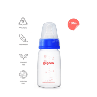 Pigeon Flexible 0+ Months Blue 120Ml Feeding Bottle 1