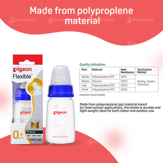 Pigeon Flexible 0+ Months Blue 120Ml Feeding Bottle 1