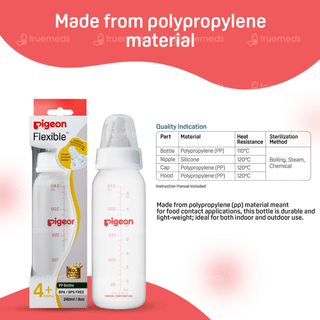 Pigeon Flexible 4+ Months White 240Ml Feeding Bottle 1