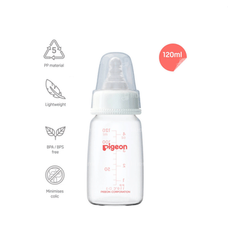 Pigeon Flexible 0+ Months White 120ml Feeding Bottle 1