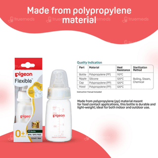 Pigeon Flexible 0+ Months White 120ml Feeding Bottle 1