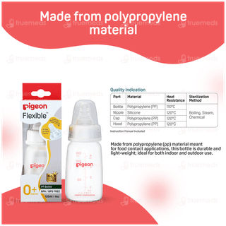 Pigeon Flexible 0+ Months White 120ml Feeding Bottle 1