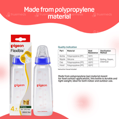 Pigeon Flexible 4+ Months Blue 200ml Feeding Bottle 1