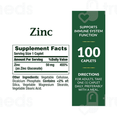 Natures Bounty Zinc 50 MG Caplet 100