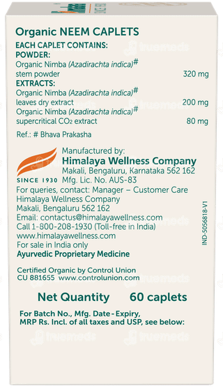 Himalaya Organic Neem Caplets 60