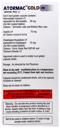 Atormac Gold 20 Capsule 15 Atormac Gold 20 Capsule 15