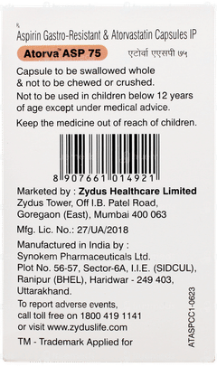 Atorva Asp 75 Capsule 10 Atorva Asp 75 Capsule 10