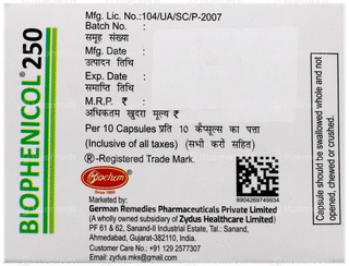Biophenicol 250 Capsule 10
