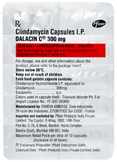 Dalacin C 300mg Capsule 10 Dalacin C 300mg Capsule 10