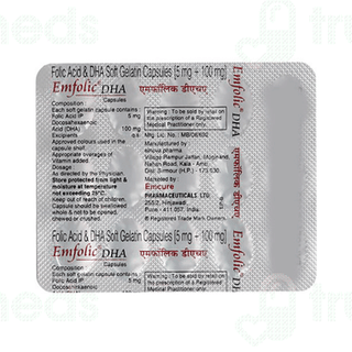 Emfolic Dha 5/100 MG Capsule 15
