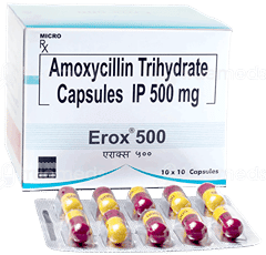 Erox 500 Mg Capsule 10