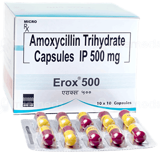 Erox 500 Mg Capsule 10