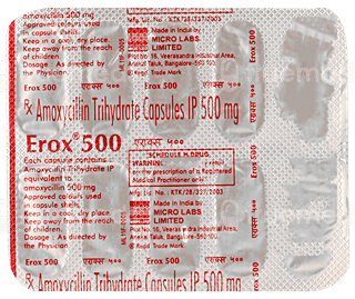 Erox 500 Mg Capsule 10