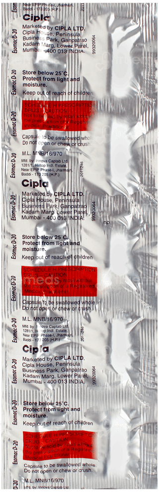 Esomac D 20 Capsule 10