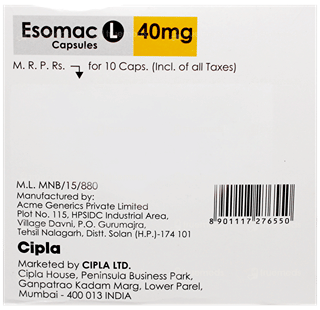 Esomac L 40Mg Capsule 10