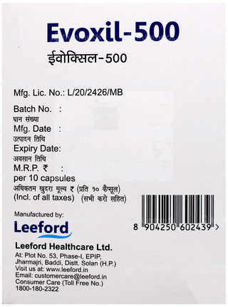 Evoxil 500 Capsule 10