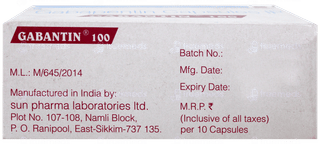 Gabantin 100 Capsule 10