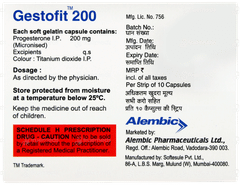 Gestofit 200 Capsule 10 Gestofit 200 Capsule 10